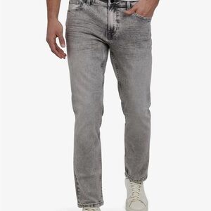 DKNY Men's Washed Gray Straight Jeans